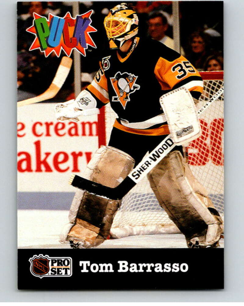 1991-92 Pro Set Puck Candy #22 Tom Barasso V54629 Image 1