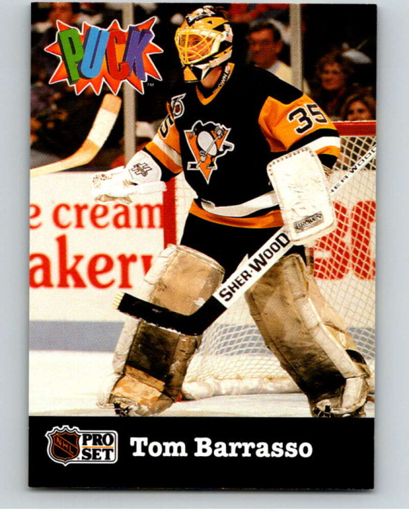1991-92 Pro Set Puck Candy #22 Tom Barasso V54630 Image 1