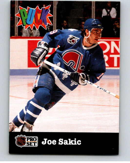 1991-92 Pro Set Puck Candy #23 Joe Sakic  Quebec Nordiques  V54633 Image 1