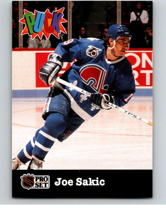 1991-92 Pro Set Puck Candy #23 Joe Sakic  Quebec Nordiques  V54634 Image 1