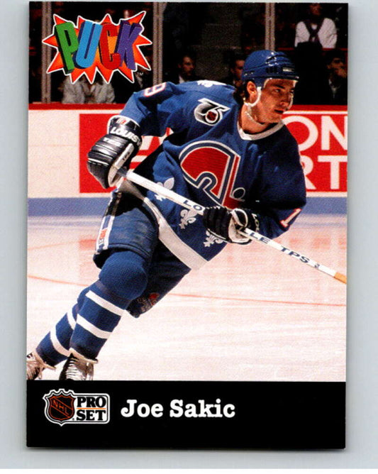 1991-92 Pro Set Puck Candy #23 Joe Sakic  Quebec Nordiques  V54635 Image 1