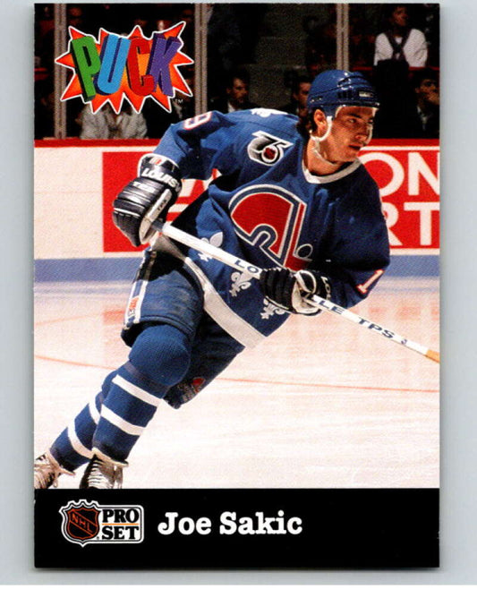 1991-92 Pro Set Puck Candy #23 Joe Sakic  Quebec Nordiques  V54636 Image 1