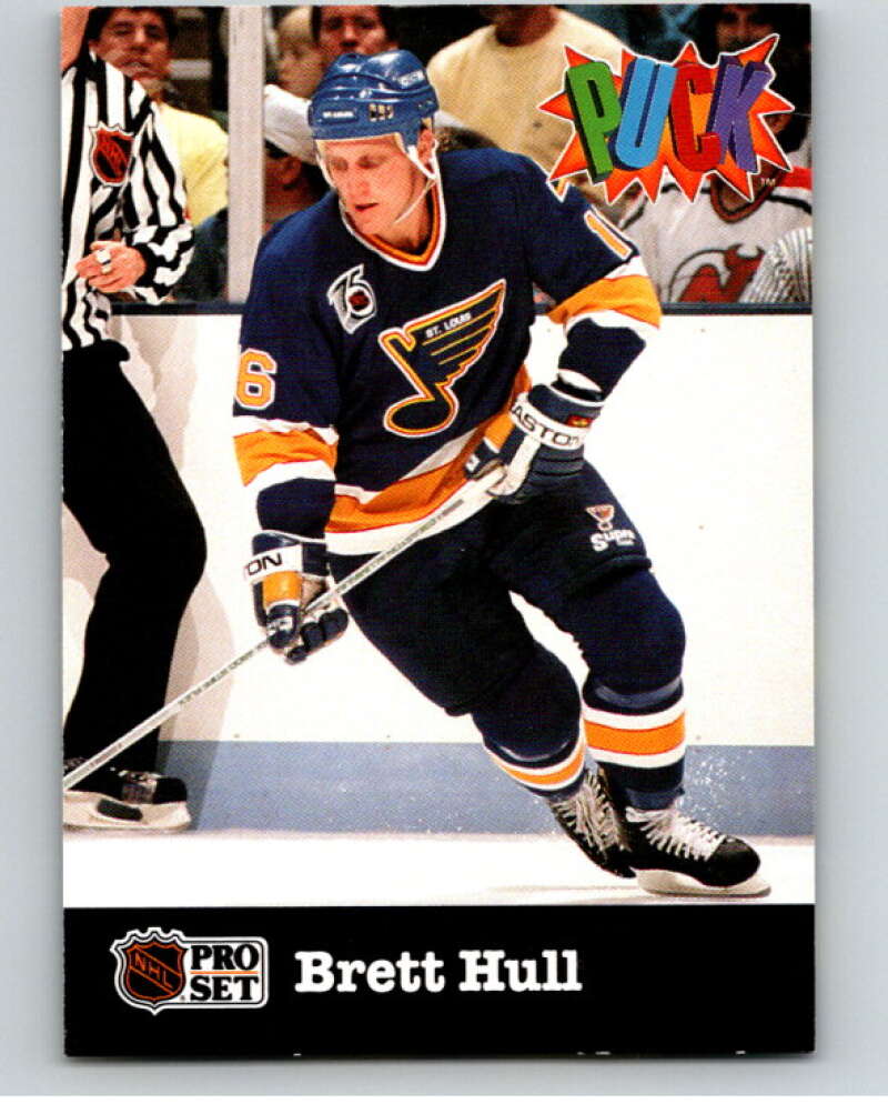 1991-92 Pro Set Puck Candy #24 Brett Hull St. Louis Blues V54637 Image 1