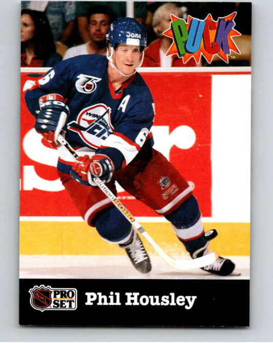1991-92 Pro Set Puck Candy #30 Phil Housley  Winnipeg Jets  V54648 Image 1