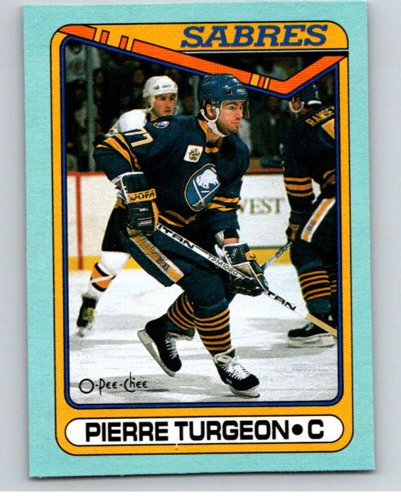 1990-91 O-Pee-Chee Box Bottoms #M Pierre Turgeon V54695 Image 1