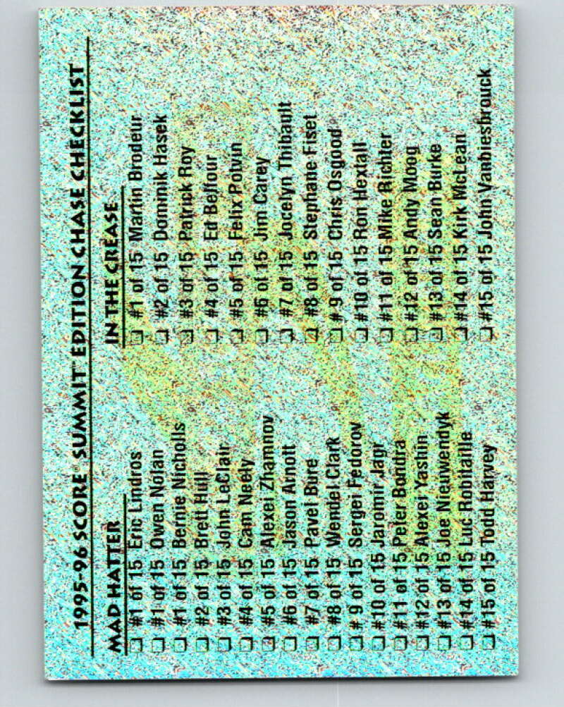 1995-96 Summit Ice #200 checklist V54729 Image 1