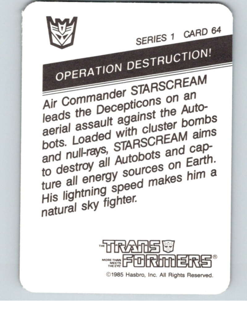 1985 Hasbro Transformers #64 Operation Destruction V54748 Image 2