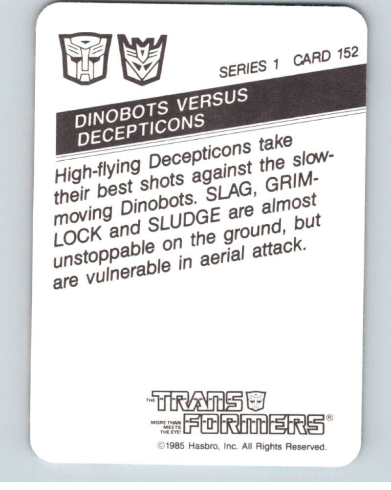 1985 Hasbro Transformers #152 Dinobots Versus Decepticons V54770 Image 2