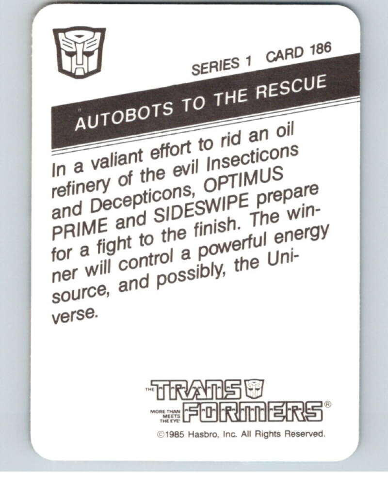 1985 Hasbro Transformers #186 Autobots to the Rescue V54788 Image 2