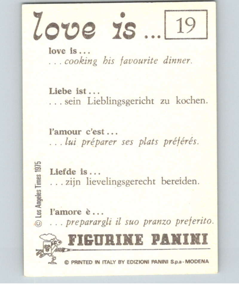 1977 Italy Panini Love Is... Albulm Sticker #19 - V54799 Image 2