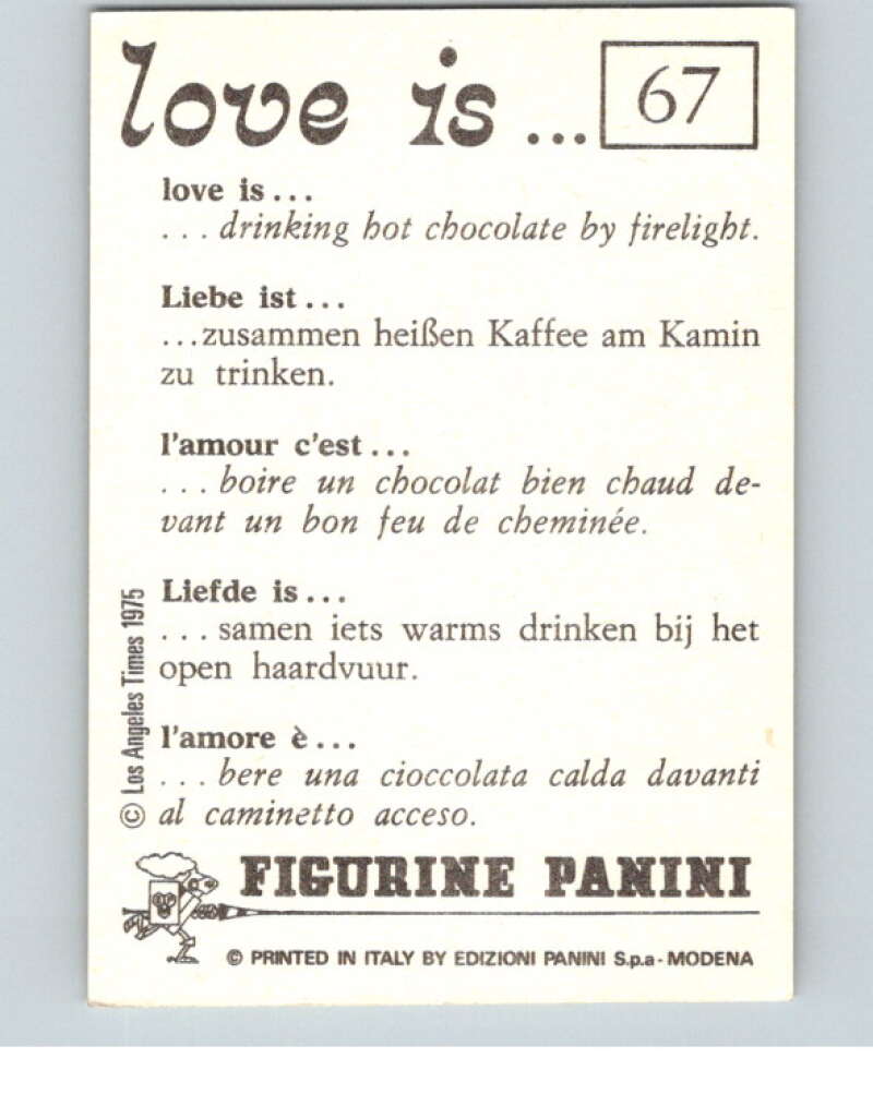 1977 Italy Panini Love Is... Albulm Sticker #67 - V54814 Image 2