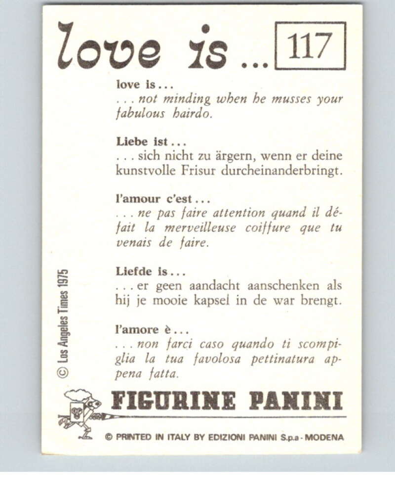 1977 Italy Panini Love Is... Albulm Sticker #117 -  V54843 Image 2