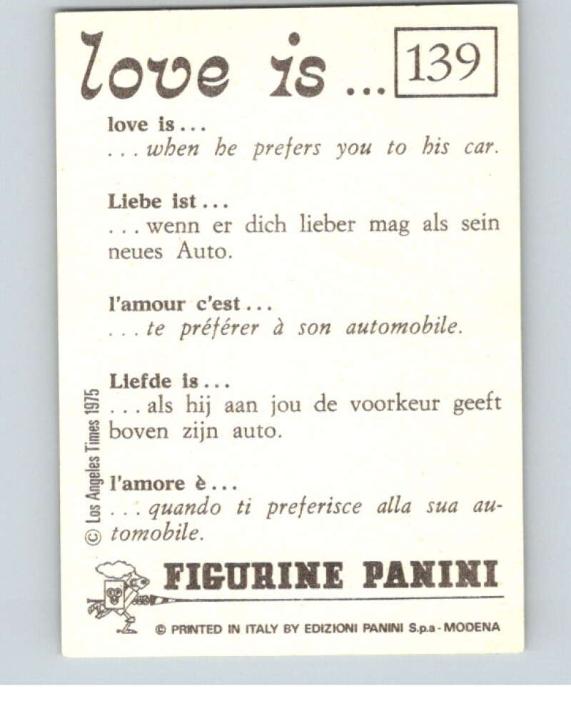1977 Italy Panini Love Is... Albulm Sticker #139 - V54857 Image 2
