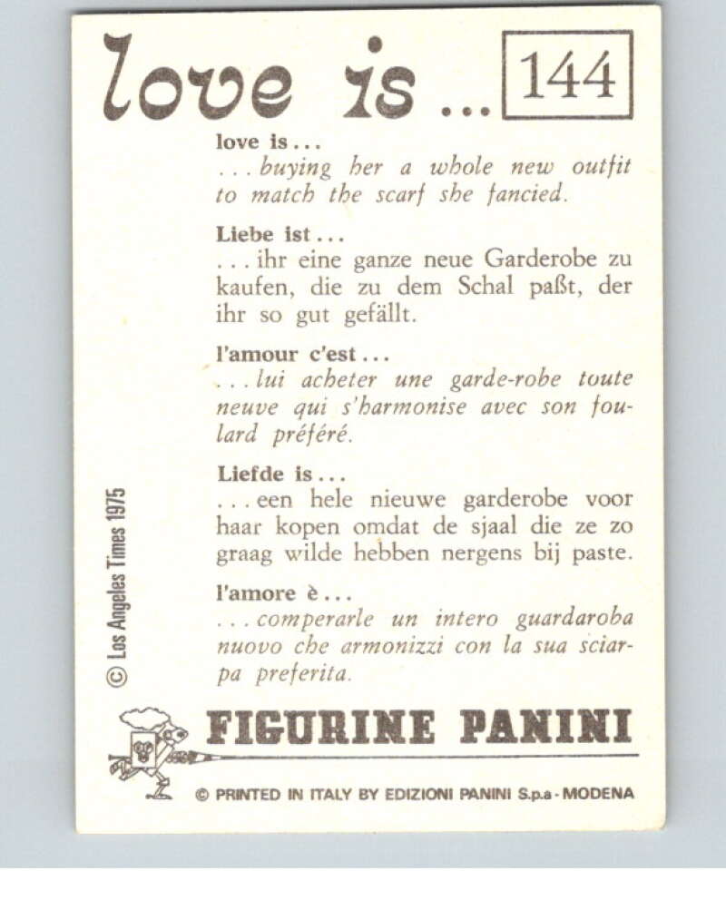 1977 Italy Panini Love Is... Albulm Sticker #144 - V54859 Image 2