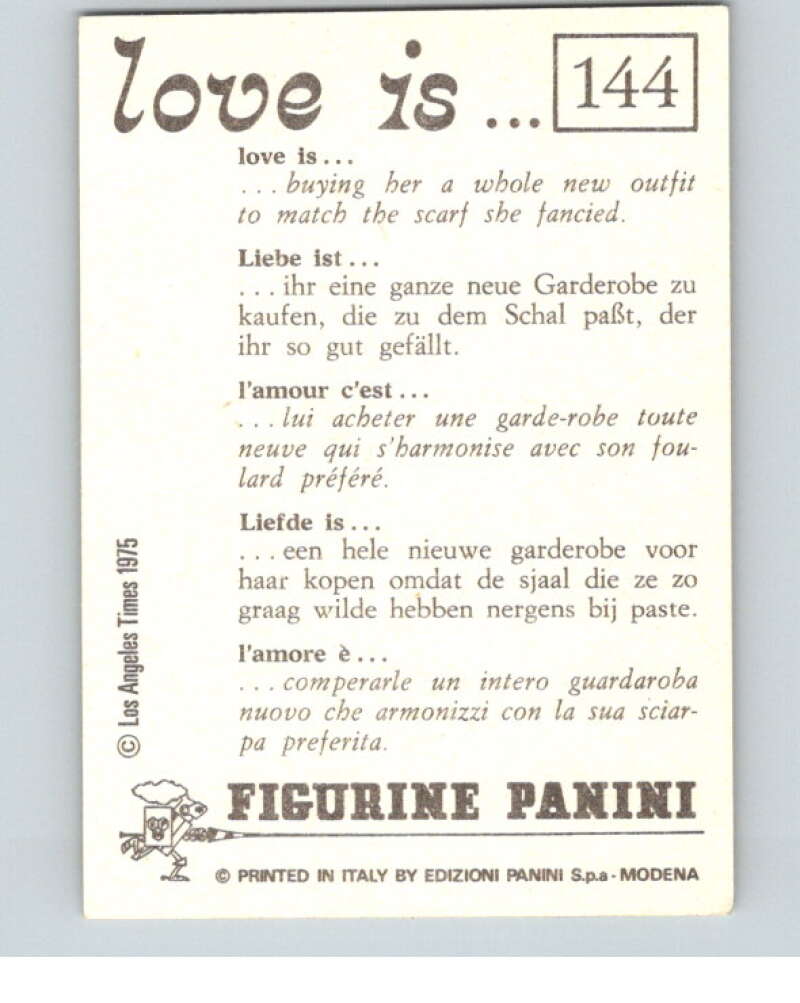 1977 Italy Panini Love Is... Albulm Sticker #144 -  V54859 Image 2