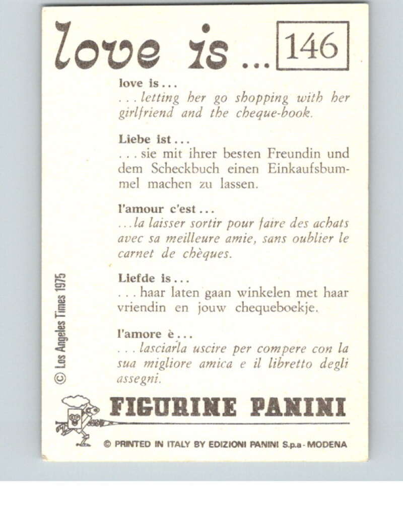 1977 Italy Panini Love Is... Albulm Sticker #146 -  V54861 Image 2