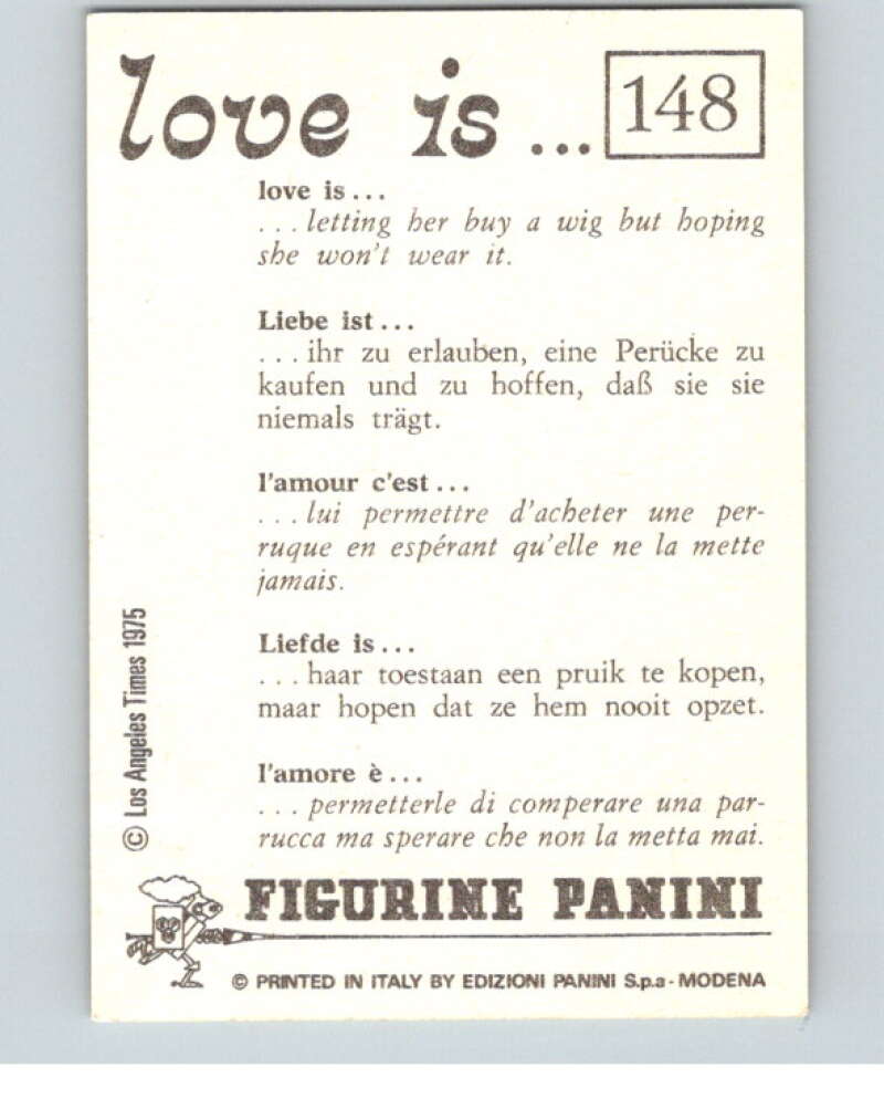 1977 Italy Panini Love Is... Albulm Sticker #148 - V54862 Image 2