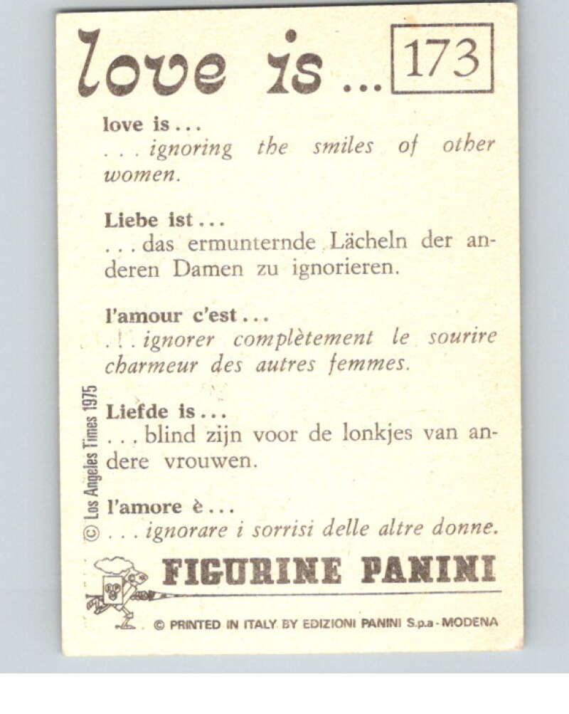 1977 Italy Panini Love Is... Albulm Sticker #173 - V54876 Image 2