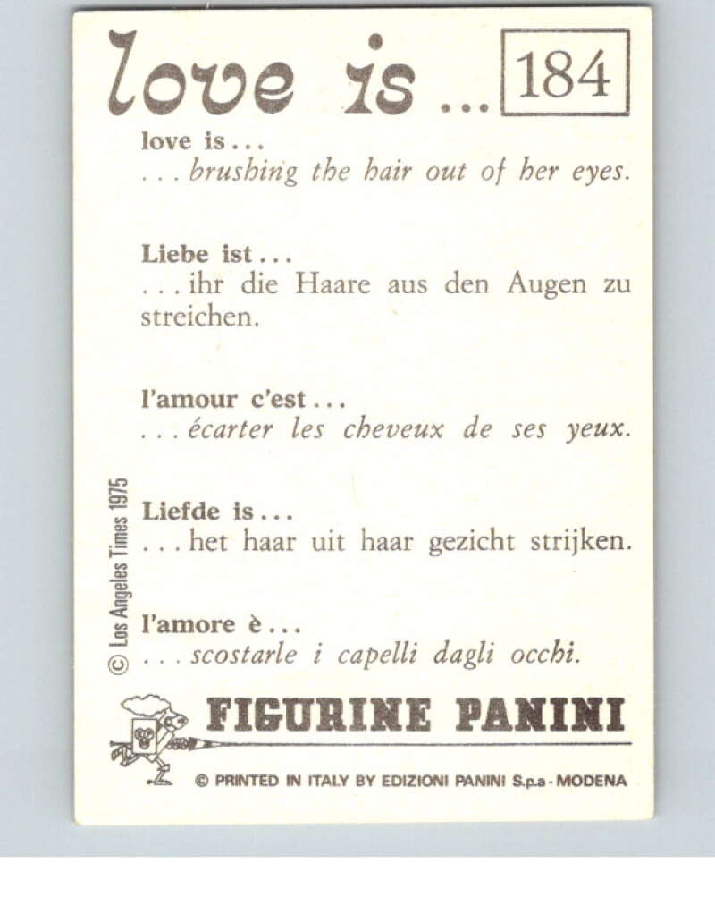 1977 Italy Panini Love Is... Albulm Sticker #184 - V54880 Image 2