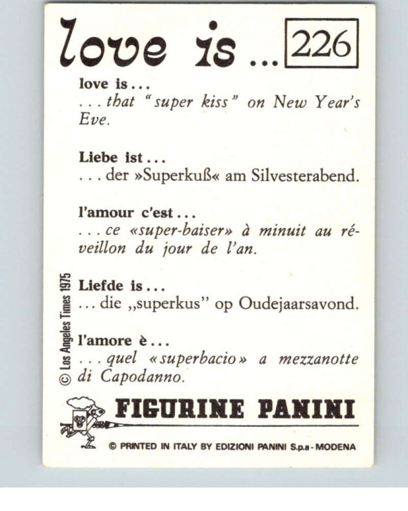 1977 Italy Panini Love Is... Albulm Sticker #226 - V54906 Image 2