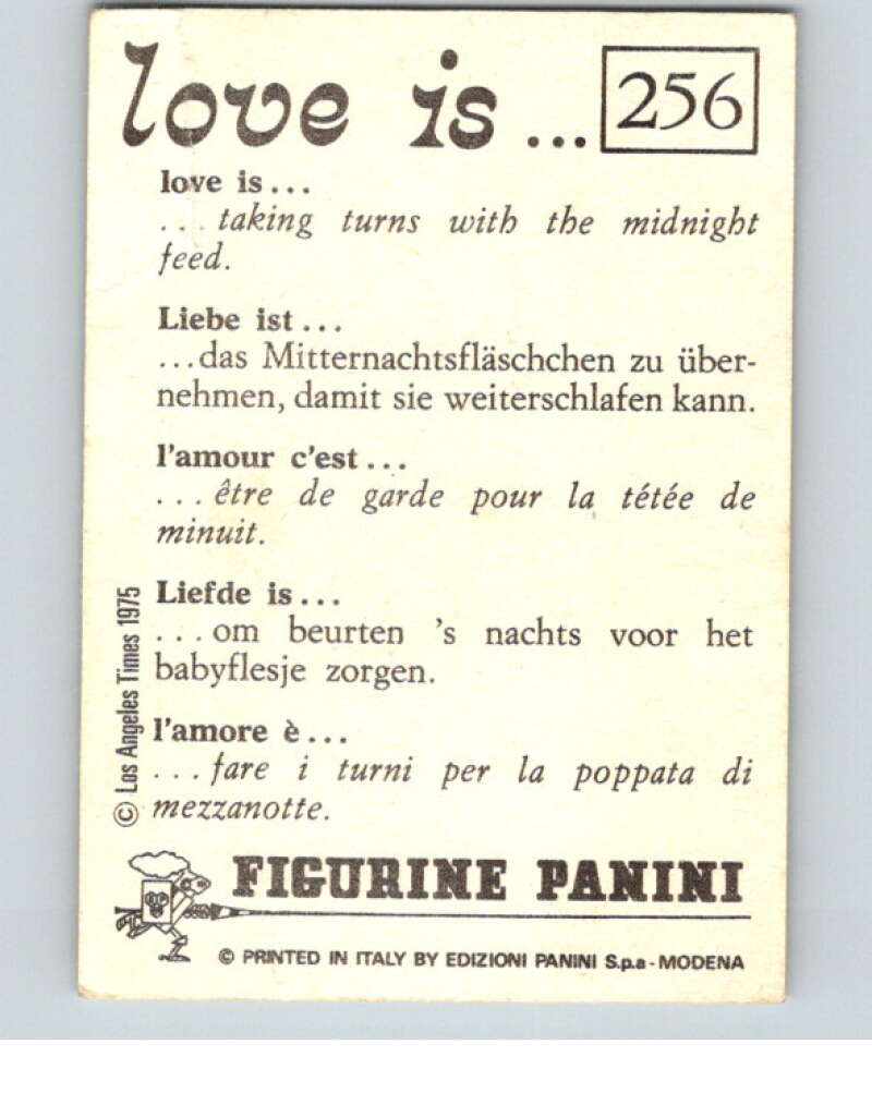 1977 Italy Panini Love Is... Albulm Sticker #256 - V54919 Image 2