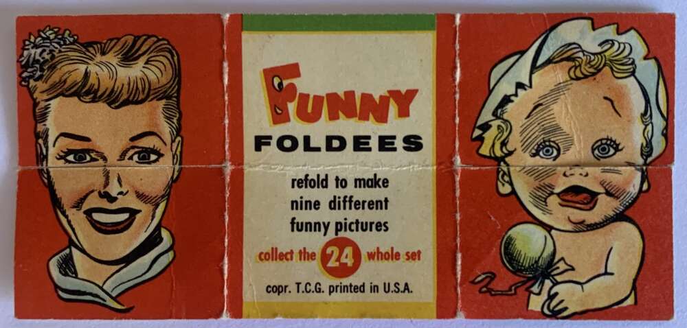 1948 Topps Funny Foldees #24 Meet Mom And Baby V54945 Image 1