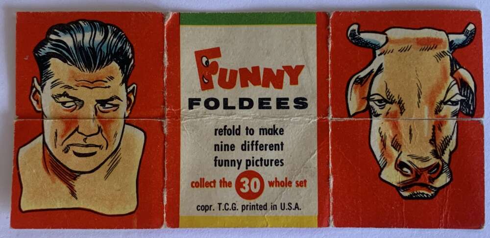 1948 Topps Funny Foldees #30 A Fighting Man V54946 Image 1