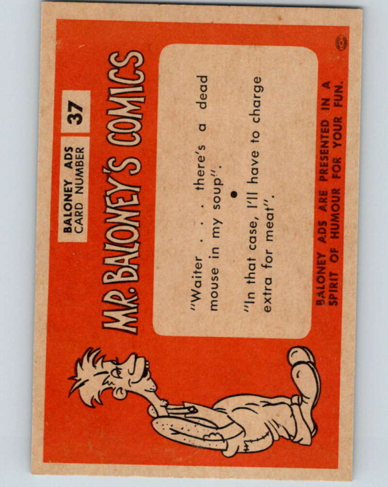 1960 V427-1 Goodies Mr. Baloney's Comics #37 Smoke Playing Hockey V54954 Image 2