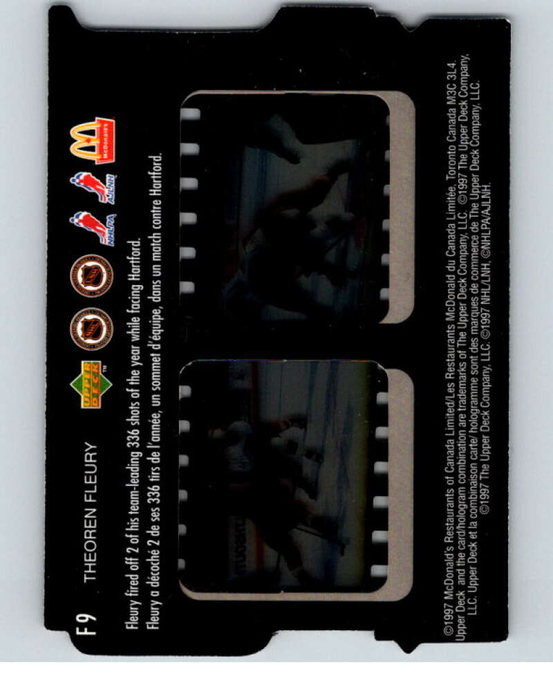 1997-98 McDonald's Upper Deck Game Film #9 Theo Fleury V55004 Image 2