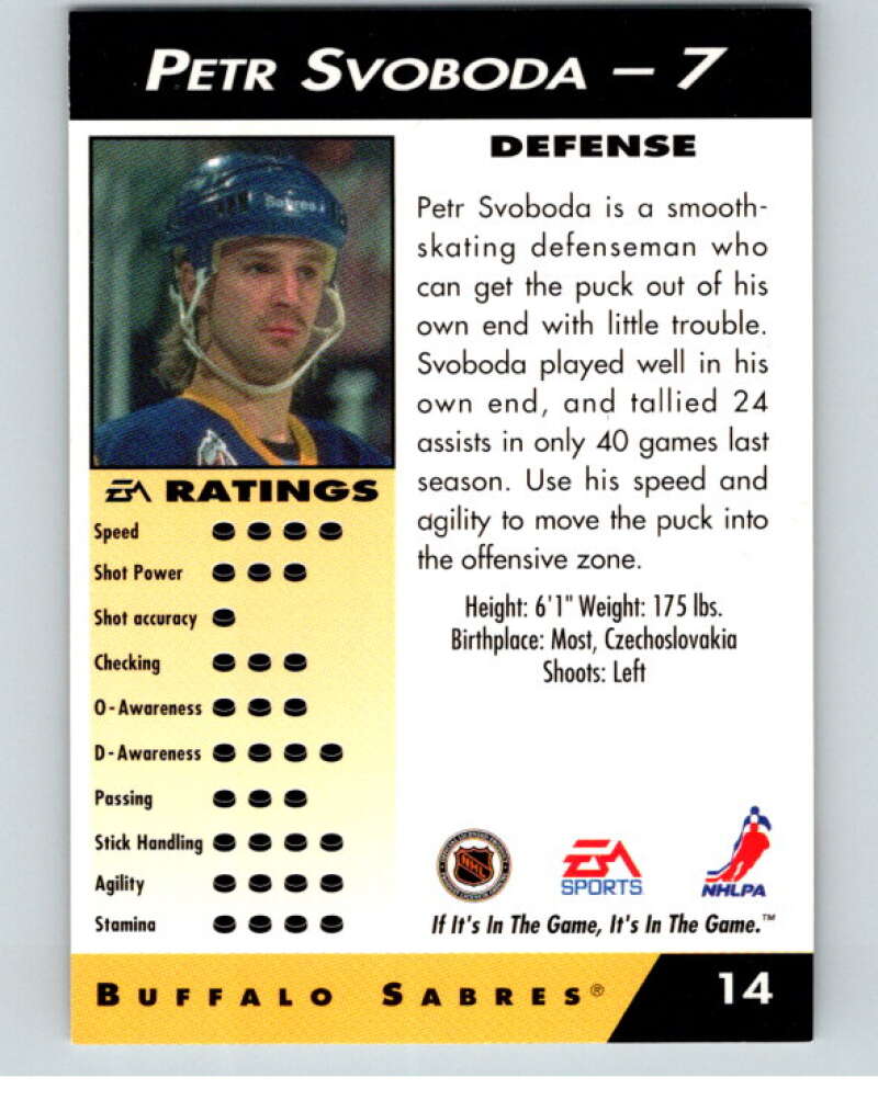 1994 EA Sports Hockey NHLPA '94 #14 Petr Svoboda  V55124 Image 2