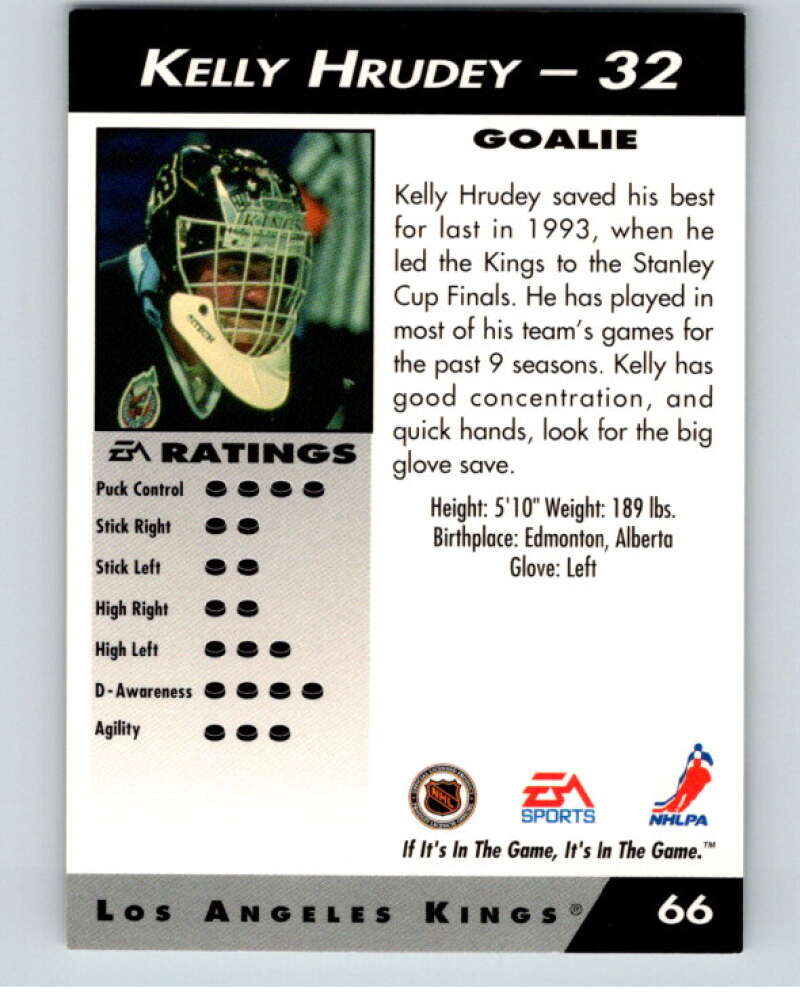 1994 EA Sports Hockey NHLPA '94 #66 Kelly Hrudy V55191 Image 2