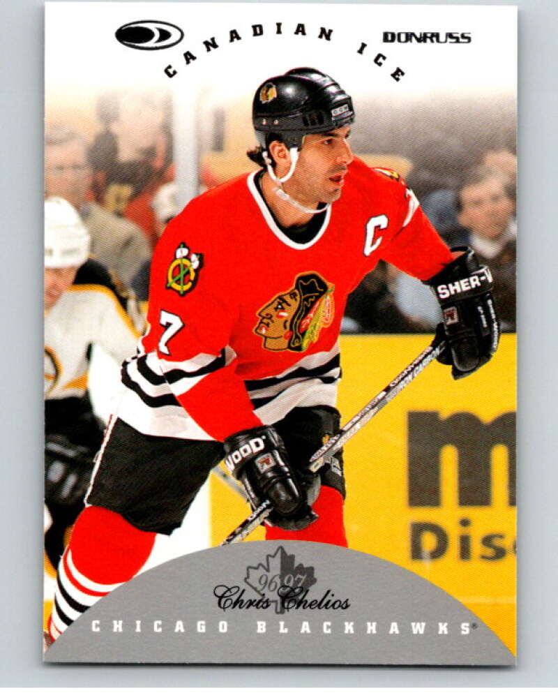 1996-97 Donruss Canadian Ice #56 Chris Chelios Chicago Blackhawks V55344 Image 1