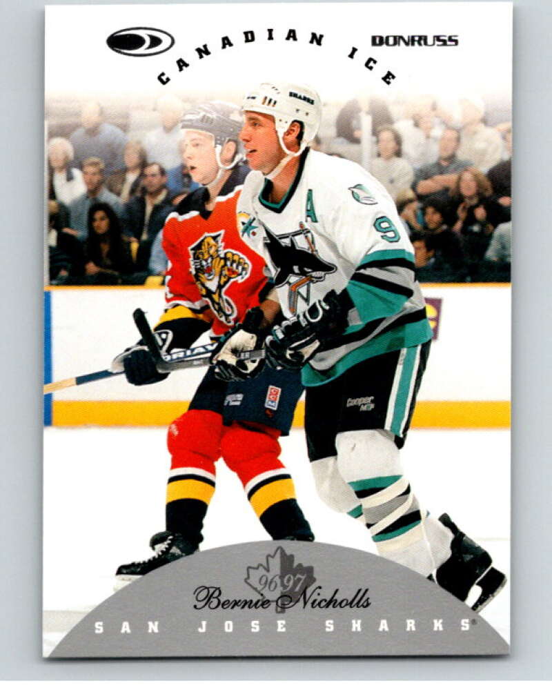 1996-97 Donruss Canadian Ice #106 Bernie Nicholls San Jose Sharks V55394 Image 1