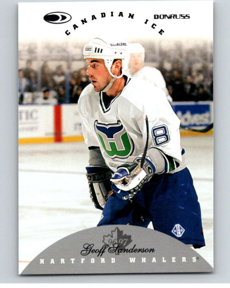 1996-97 Donruss Canadian Ice #114 Geoff Sanderson Hartford Whalers V55402 Image 1