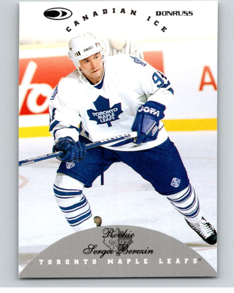 1996-97 Donruss Canadian Ice #119 Sergei Berezin RC Rookie Leafs V55407 Image 1