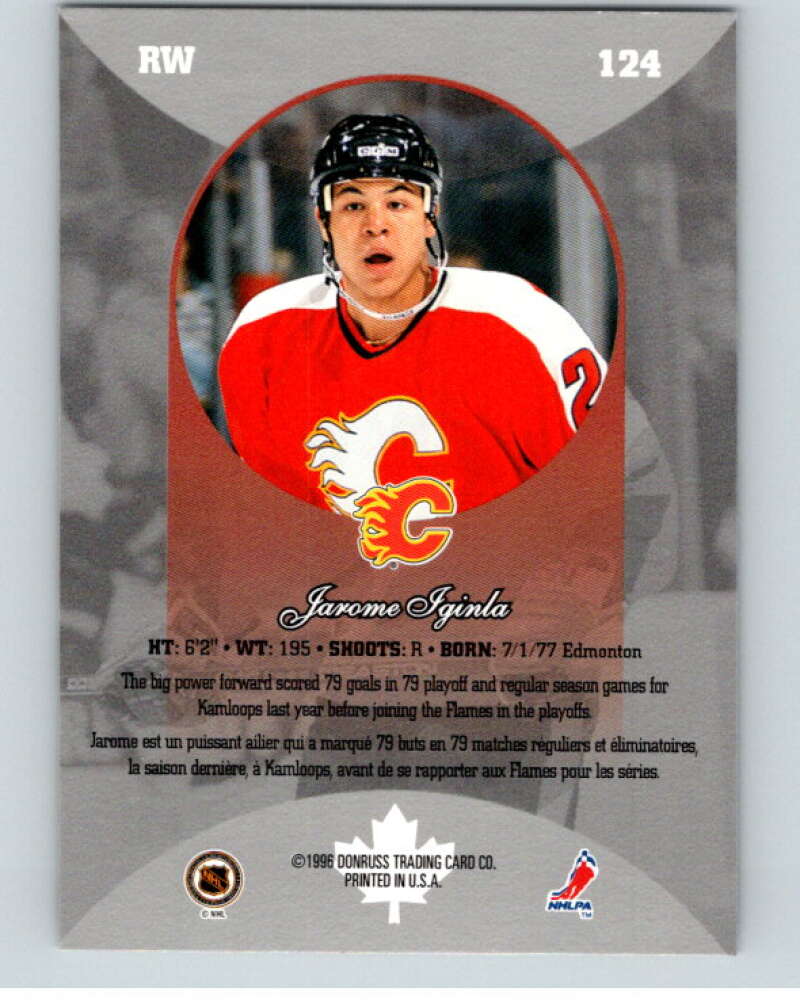 1996-97 Donruss Canadian Ice #124 Jarome Iginla Calgary Flames V55412 Image 2