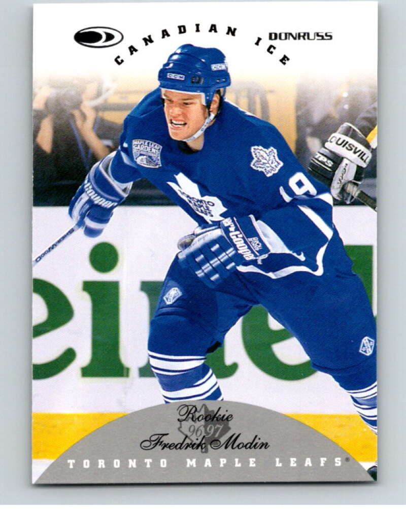 1996-97 Donruss Canadian Ice #130 Fredrik Modin RC Rookie Leafs V55418 Image 1