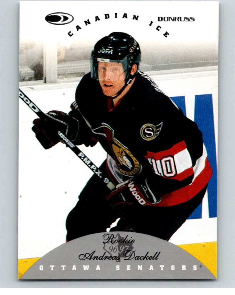 1996-97 Donruss Canadian Ice #134 Andreas Dackell RC Rookie Senators V55422 Image 1