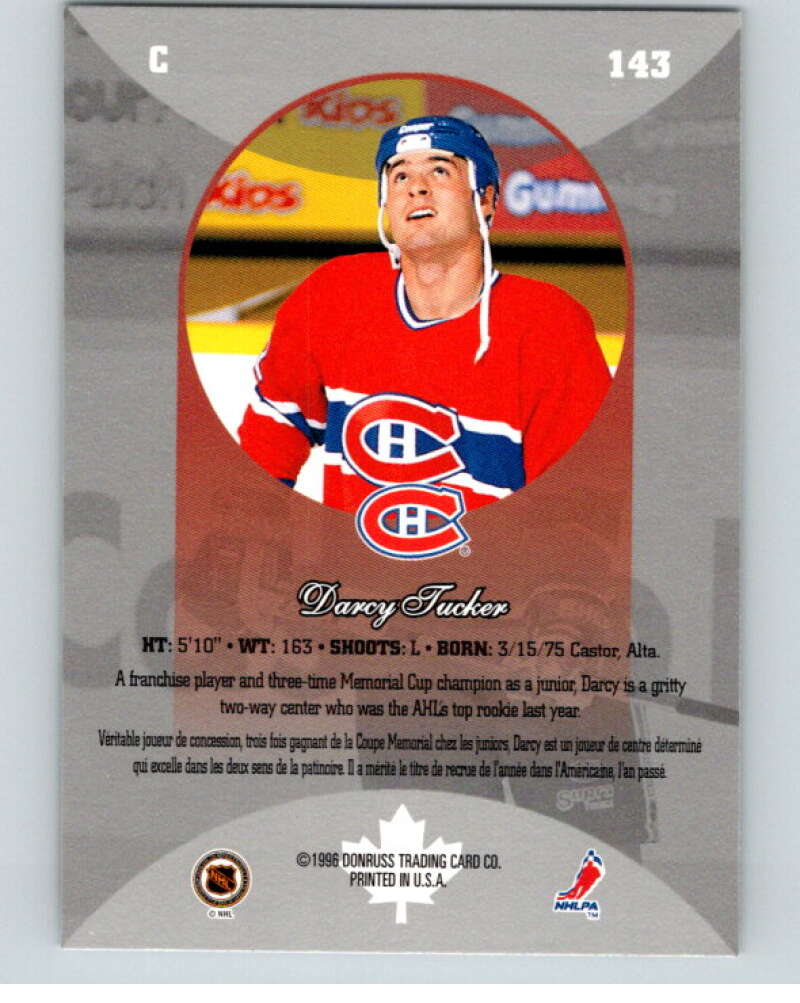 1996-97 Donruss Canadian Ice #143 Darcy Tucker Montreal Canadiens V55431 Image 2