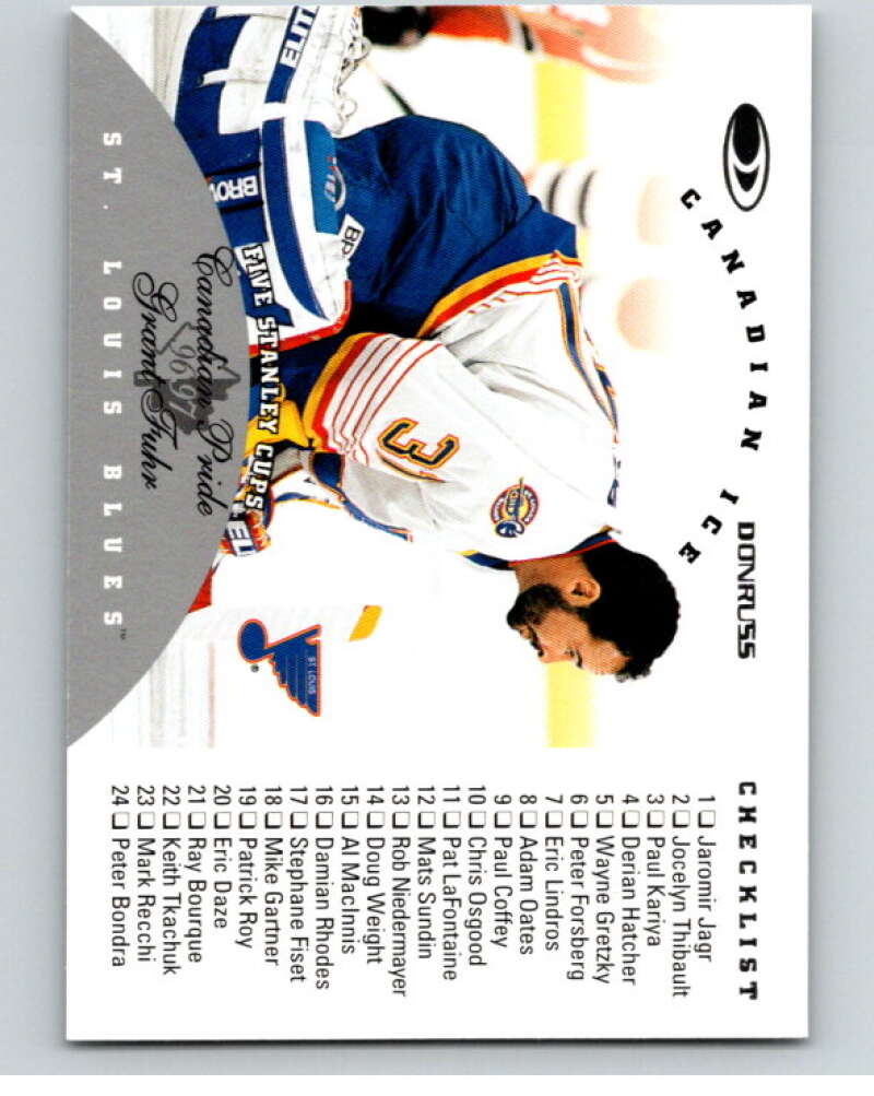 1996-97 Donruss Canadian Ice #148 Grant Fuhr CL St. Louis Blues V55436 Image 1
