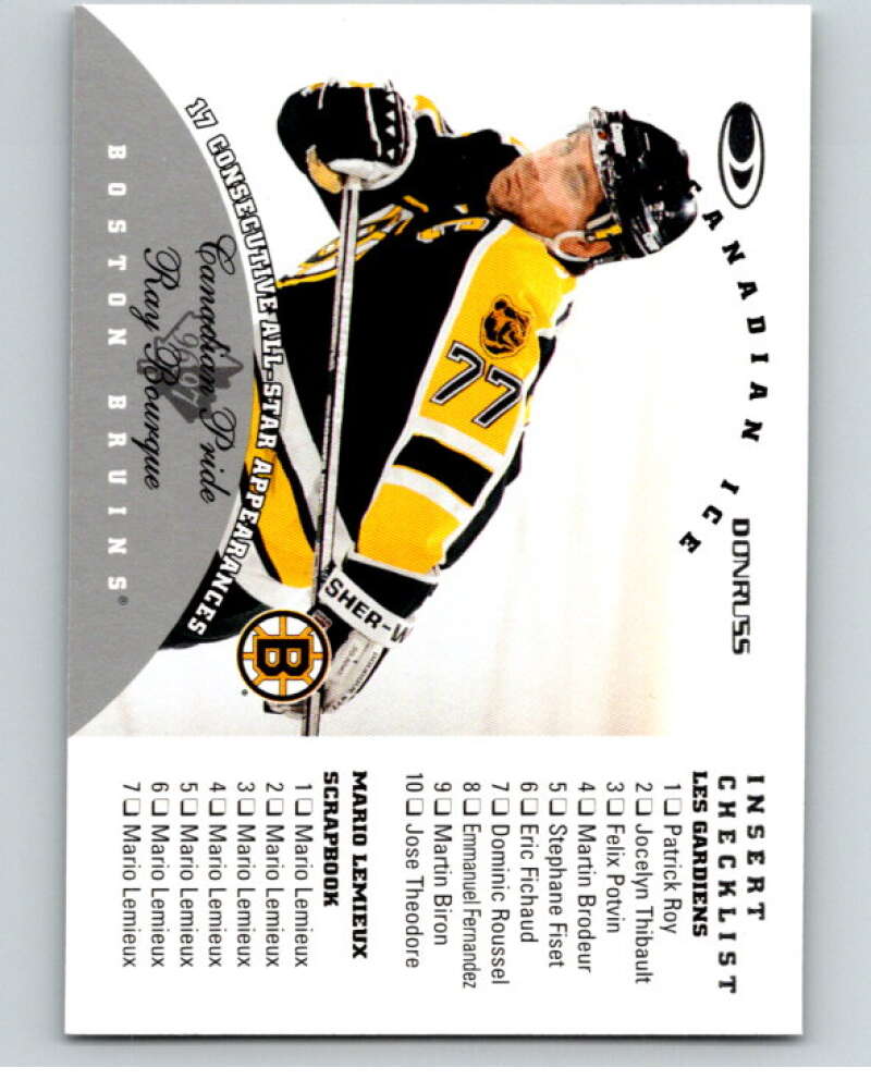 1996-97 Donruss Canadian Ice #150 Ray Bourque CL Boston Bruins V55438 Image 1