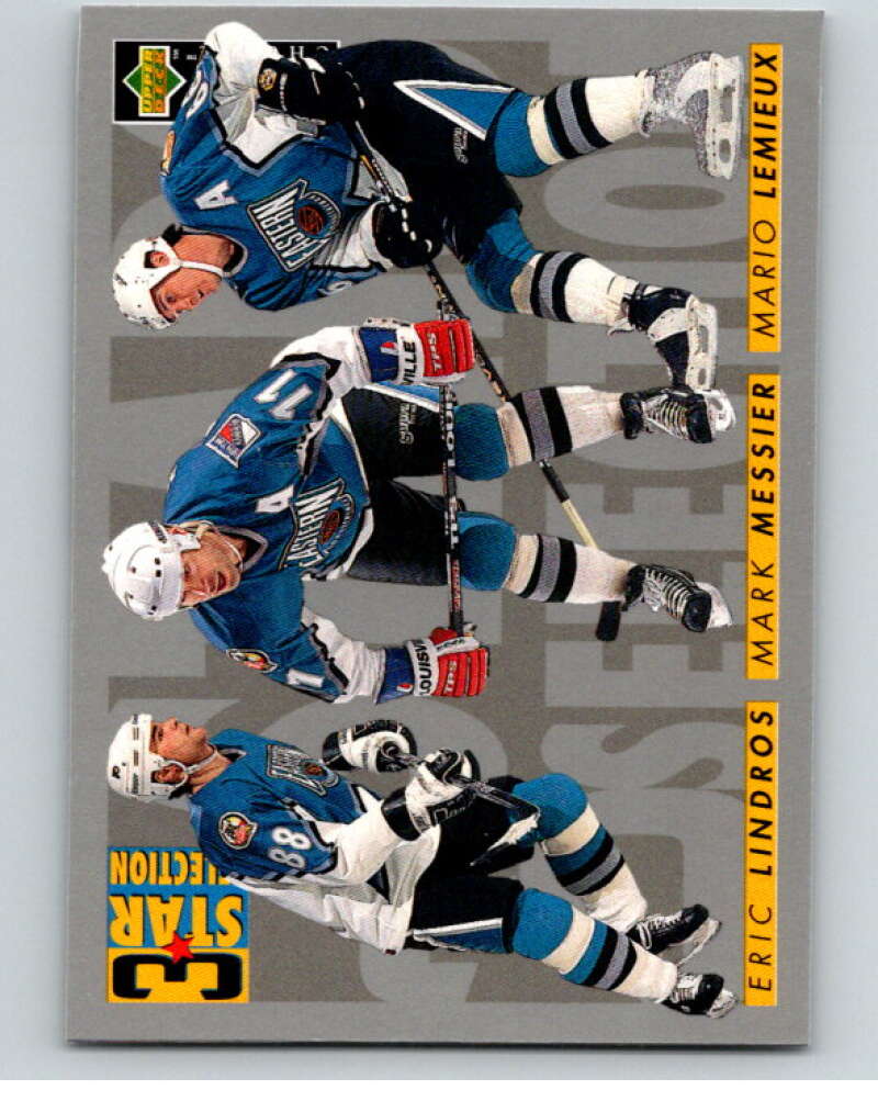 1996-97 Collector's Choice #335 Lemieux/Messier/Lindros Image 1
