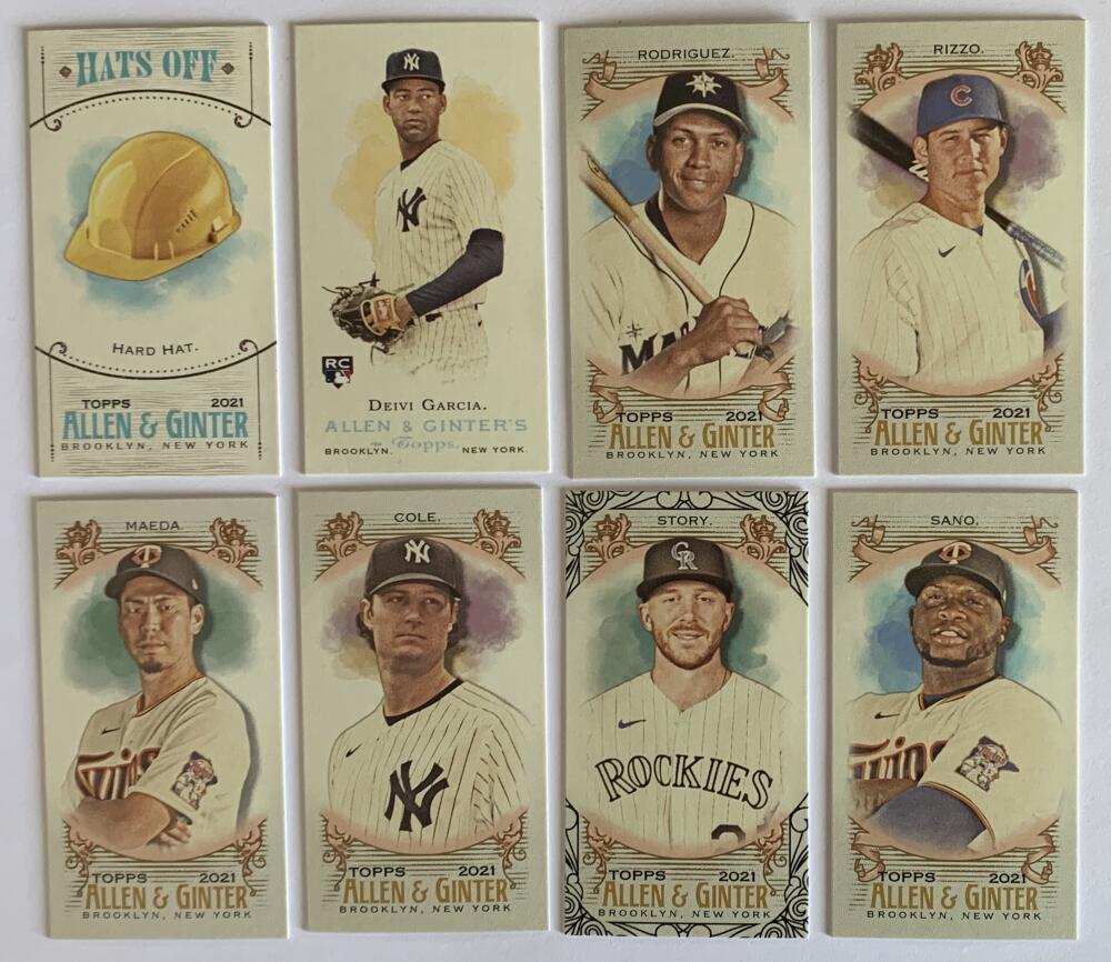 2021 Topps Allen and Ginter Mini Baseball Lot of 8 cards - V55608 Image 1