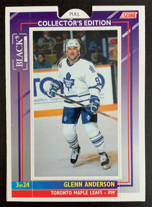 1993-94 Maple Leafs Score Black's #3 Glenn Anderson  V55710 Image 1