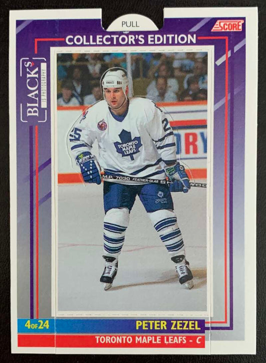 1993-94 Maple Leafs Score Black's #4 Peter Zezel  V55788 Image 1