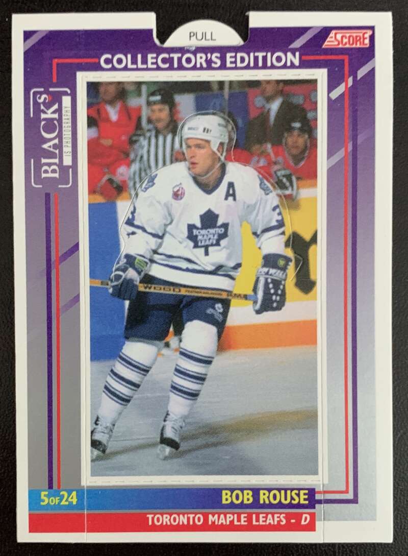1993-94 Maple Leafs Score Black's #5 Bob Rouse  V55812 Image 1