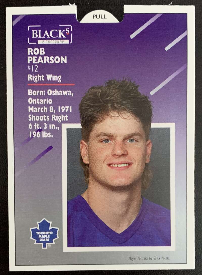 1993-94 Maple Leafs Score Black's #6 Rob Pearson V55838 Image 2