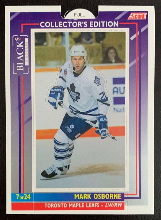 1993-94 Maple Leafs Score Black's #7 Mark Osborne  V55866 Image 1
