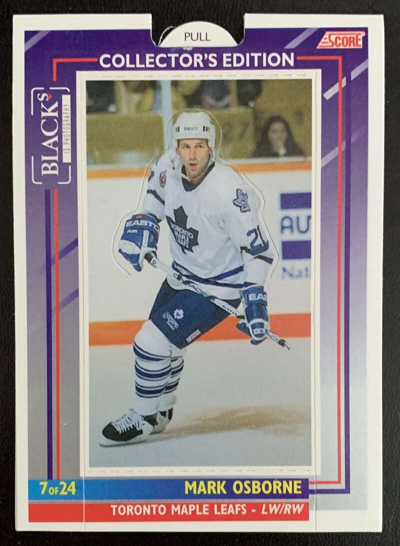 1993-94 Maple Leafs Score Black's #7 Mark Osborne V55900 Image 1
