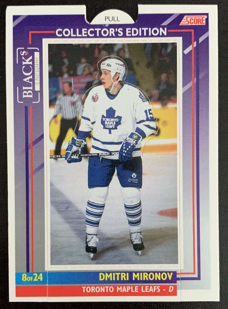 1993-94 Maple Leafs Score Black's #8 Dimitri Mironov V55903 Image 1